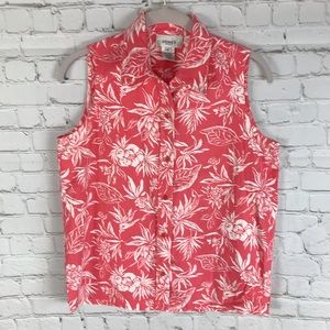 🌺Jones Sport Sleeveless Linen Shirt🌺 NWOT🌺